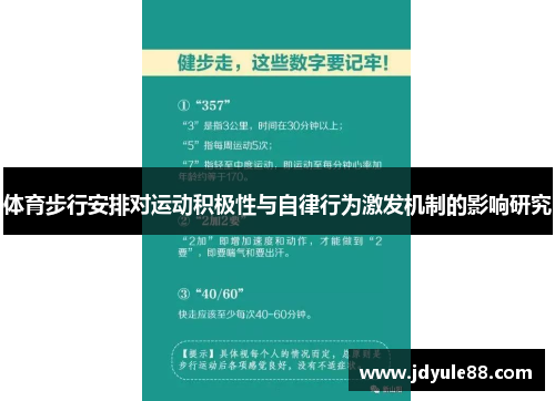 体育步行安排对运动积极性与自律行为激发机制的影响研究